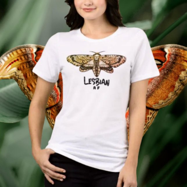Camiseta Mariposa Morte Cabeça Lésbica AF (Criador carregado)