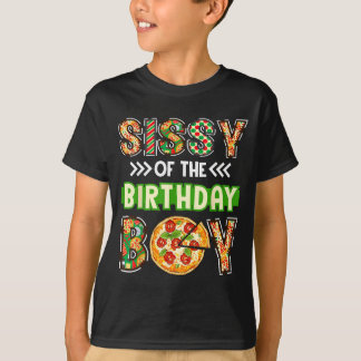 Camiseta Mariquinha do menino aniversariante amante de pizz