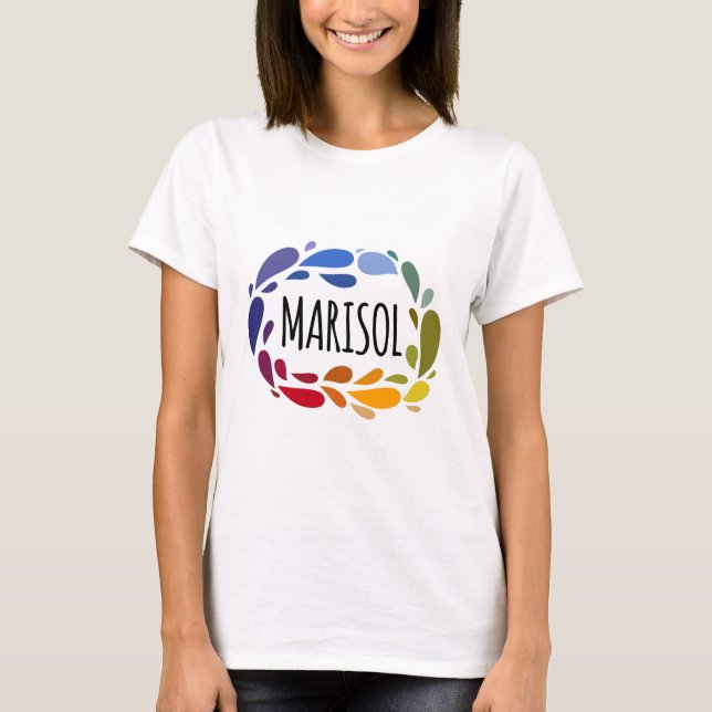 Camiseta Marisol Nome Bonito Presente Colorido Chamado Mari (Frente)