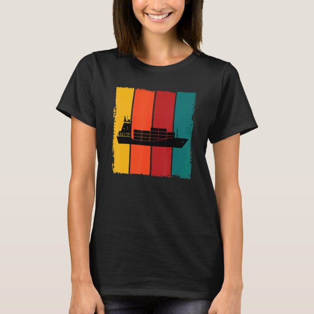 Camiseta Marítimo Contentor de Destino de Remetente (Frente)