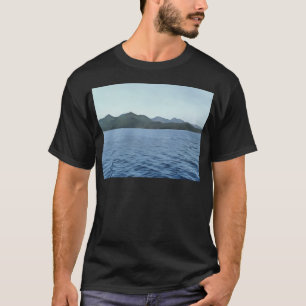 Camiseta Marítimo Da Pintura Costeira De Turquesa