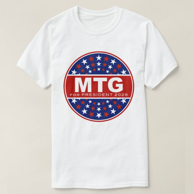 Camiseta Marjorie Taylor Greene Presidente 2028 (Frente do Design)