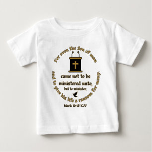 Camiseta Mark 10:45 KJV Bíblia Versa Fé com Escrituras