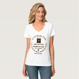 Camiseta Mark 10:45 KJV Bíblia Versa Fé com Escrituras
