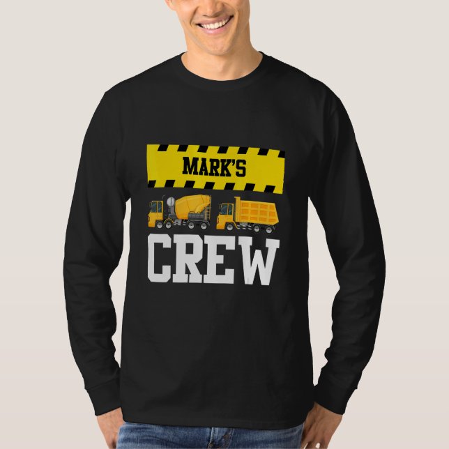 Camiseta Mark Construction Crew Custom Dumpcaminhão Dump Tr (Frente)