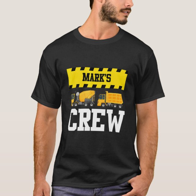 Camiseta Mark Construction Crew Custom Dumpcaminhão Dump Tr (Frente)