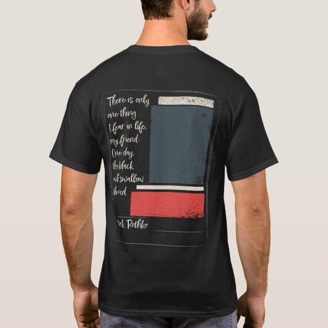 Camiseta Mark Rothko Artist Education Cotação Inspiracional (Verso)
