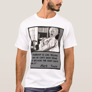 Camiseta Mark Twain contra a censura