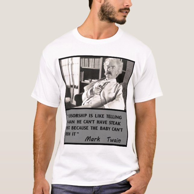 Camiseta Mark Twain contra a censura (Frente)