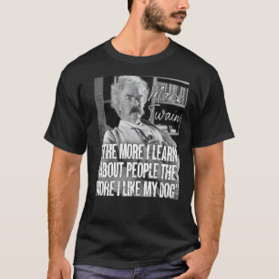 Camiseta Mark Twain Cotação Aprenda Sobre Pessoas Quanto Ma
