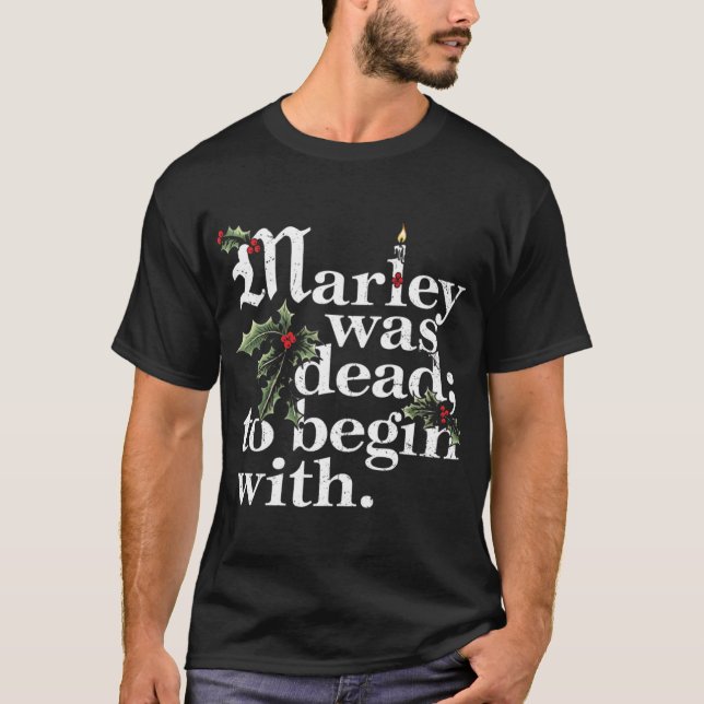 Camiseta Marley Was Deado Begin With Christmas Quote Humor  (Frente)