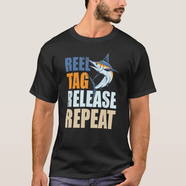 Camiseta Marlin Fish Tag & Release Protection & Conser (Frente)