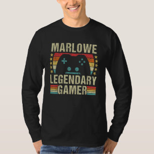 Camiseta Marlowe Gamer Retro Gaming Vintage Game Personaliz
