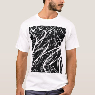 Camiseta Mármore Branco Preto: Abstrato Vintage