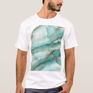 Camiseta Mármore Multicolorido: Efeito De Vidro Onyx.