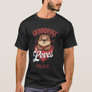 Camiseta Marmota Ama Margaritas - Ilustração Fofa