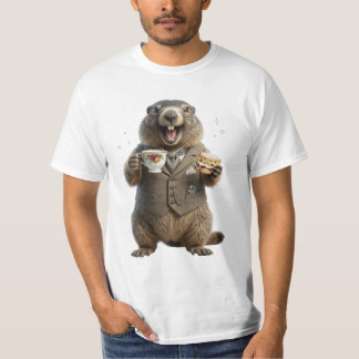 Camiseta Marmota Bebendo Chá