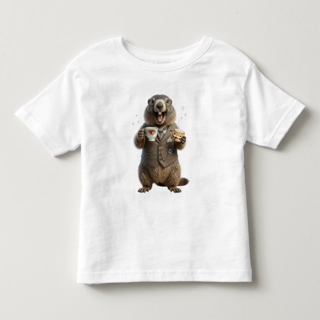 Camiseta Marmota Bebendo Chá (Frente)