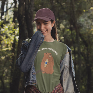 Camiseta Marmota Causando Confusão com Tênis