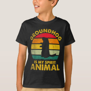 Camiseta Marmota É Meu Animal Espiritual Engraçado Dia da M