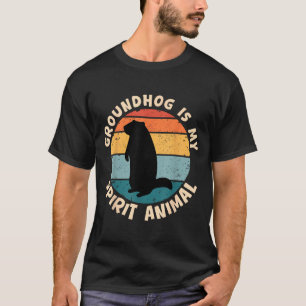 Camiseta Marmota é o meu animal espiritual engraçado Marmot