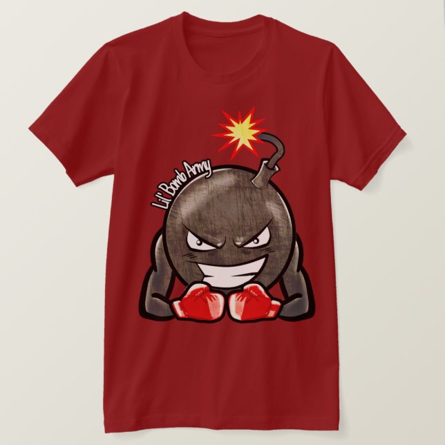 Camiseta Maron LilBombArmy Brush Metal T Shirt (Frente do Design)