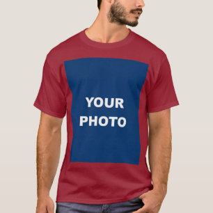 Camiseta Maroon Adicione sua imagem Foto Logo de Masculinid
