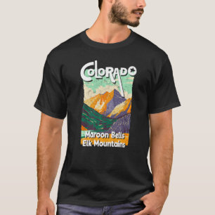 Camiseta Maroon Bells Colorado Elk Montanhas Rocky Mountain