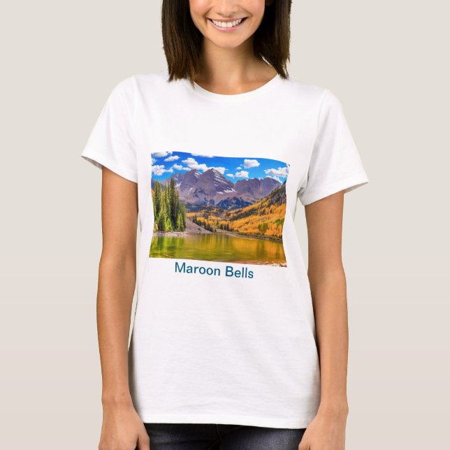 Camiseta Maroon Bells em Aspen, Colorado (Frente)