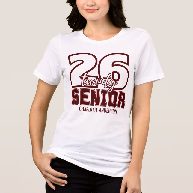 Camiseta Maroon Class of 2026 Graduation (Frente)