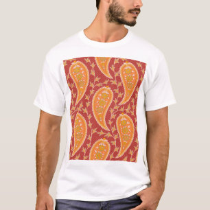 Camiseta Maroon Paisley: Ornamento Turco de Pepinos.