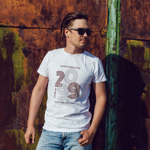 Camiseta Maroon Retro Grande Números Classe de Mais velho