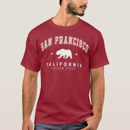 Camiseta Maroon San Francisco - Design do urso Grizzly