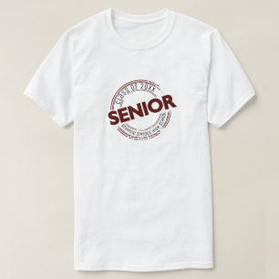 Camiseta Maroon Senior Class of Distressed Badge