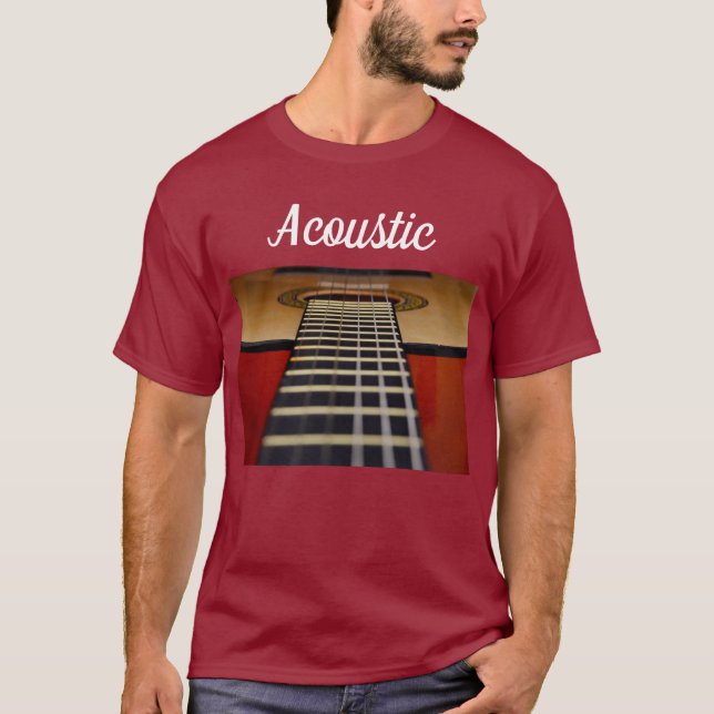 Camiseta Maroon - Violão acústico (Frente)