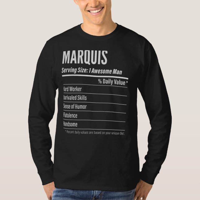 Camiseta Marquês Servindo Dimensões Calorias do Rótulo Nutr (Frente)