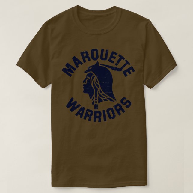 Camiseta Marquette Warriors Marinho Baby Bodycase (Frente do Design)