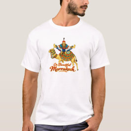 Camiseta Marrakech Marrocos Desenho Vibrante Viagem Arte