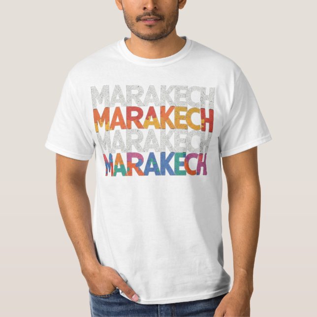 Camiseta Marraquexe: Cores de Marrocos (Frente)