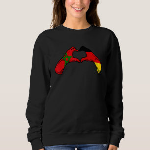 Camiseta Marrocos Bandeira Alemanha Coração Marroquino Al