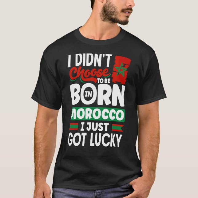Camiseta Marrocos, Bandeira do Marrocos, acabei de ter sort (Frente)