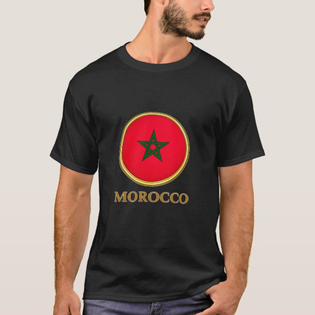 Camiseta Marrocos - Bandeira Marroquina (Frente)