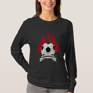 Camiseta Marrocos Bandeira Marroquina Futebol Bola Jogador