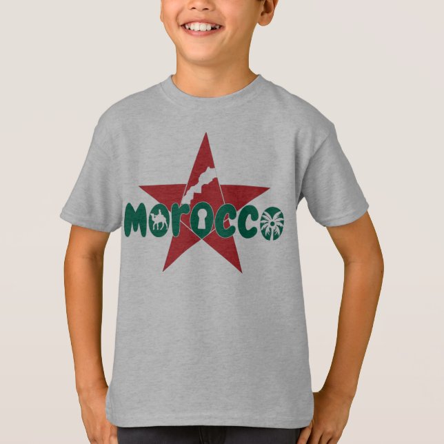 Camiseta Marrocos é a identidade, transmitida com orgulho (Frente)