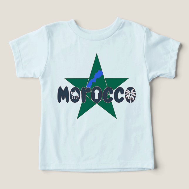 Camiseta Marrocos é a identidade, transmitida com orgulho (Design frontal)