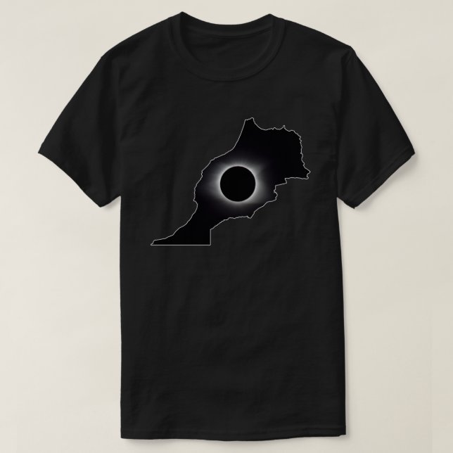 Camiseta Marrocos Eclipse Solar Total de 2027 (Frente do Design)