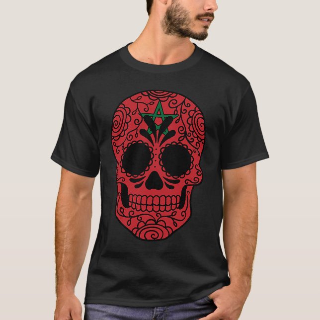 Camiseta Marrocos Flag Sugar Skype Marroquino (Frente)