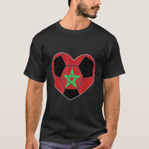 Camiseta marrocos Futebol coração bandeira Bola Bandeira 20