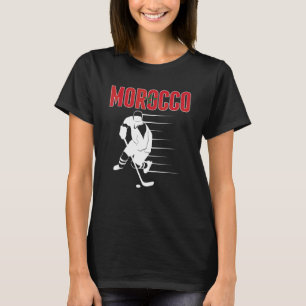 Camiseta Marrocos Hóquei no Gelo Equipe de Hóquei Marroqu