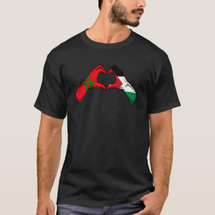 Camiseta Marrocos Jordânia Flag Marroquino Jordanian Heart
